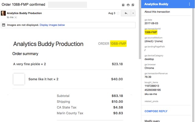 Analytics Buddy Gmail