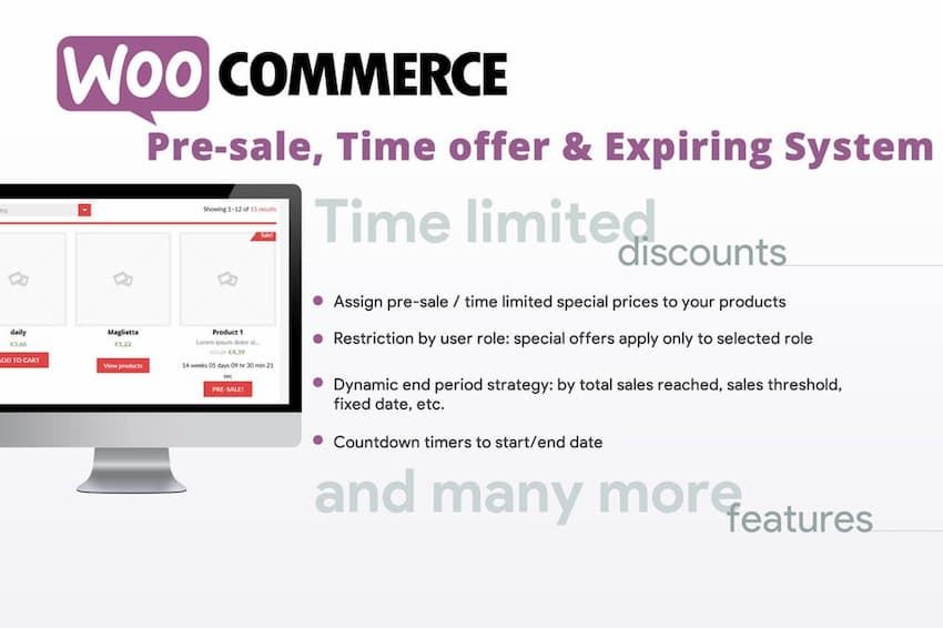 Pre-venta, oferta de Tiempo y sistema de caducidad en WooCommerce