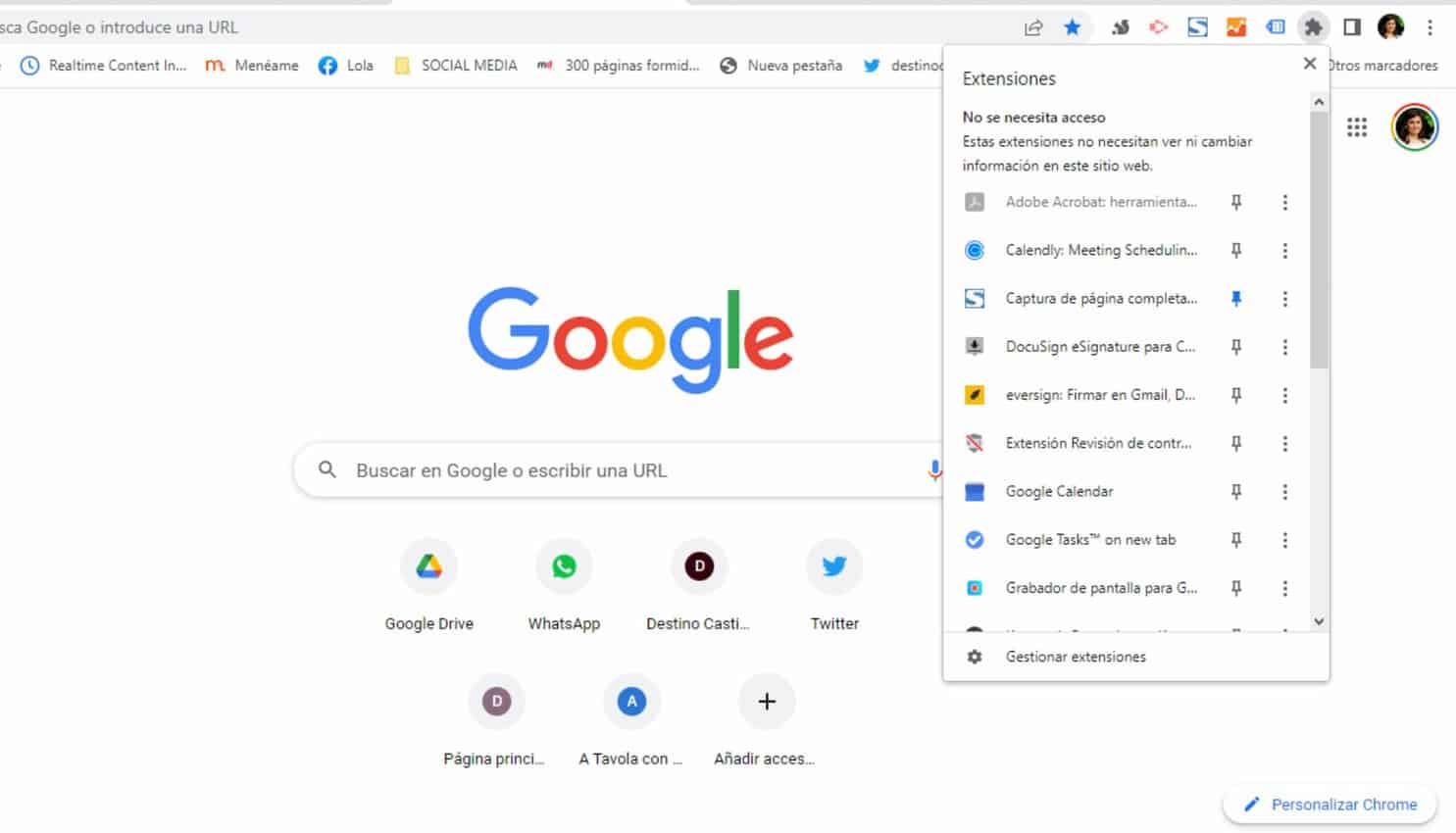 extensiones de Google Chrome